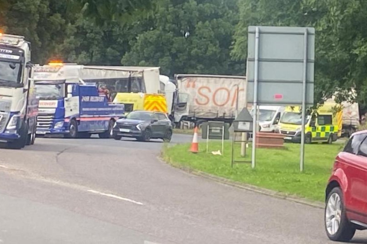 The scene of the crash on Daresbury Expressway. Picture: Stuart Phillips